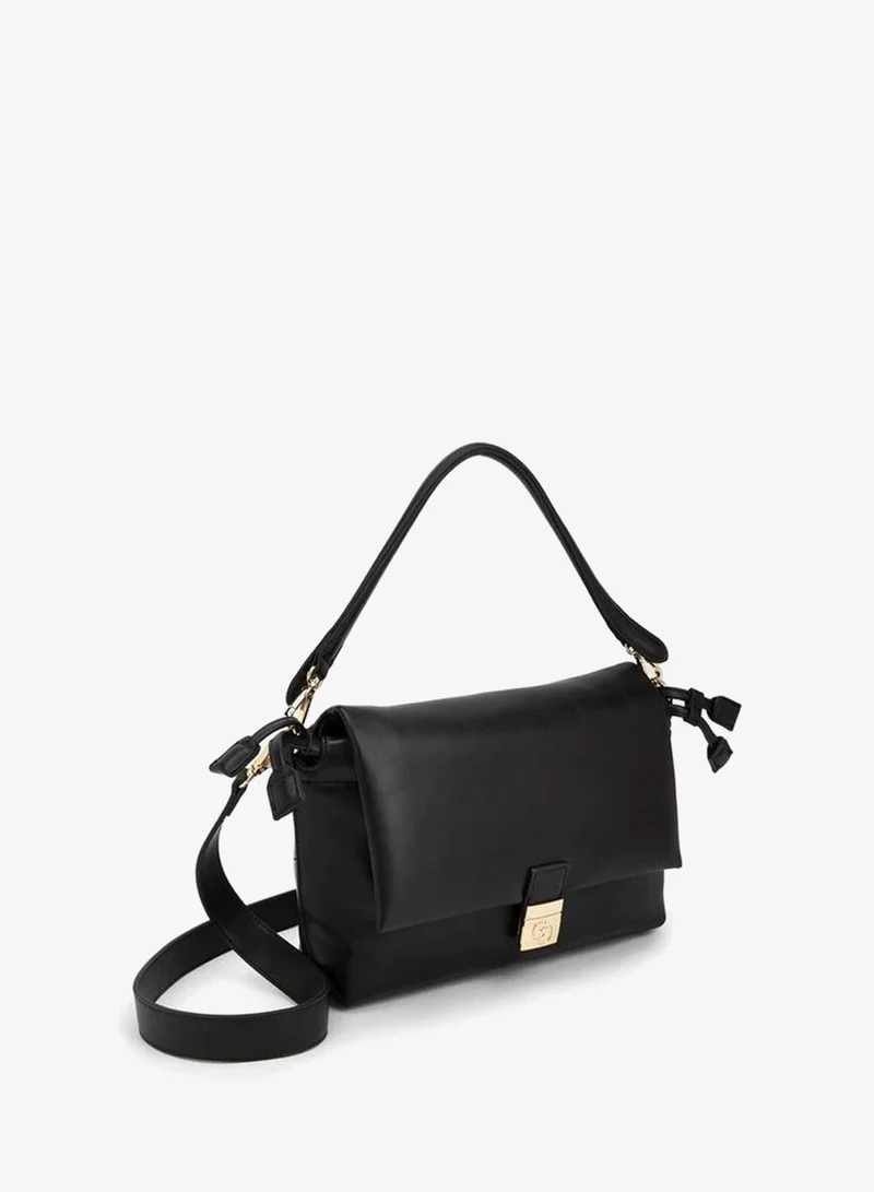 Celeste BLACK Solid Crossbody Bag with Detachable Strap for Women | Best Price UAE