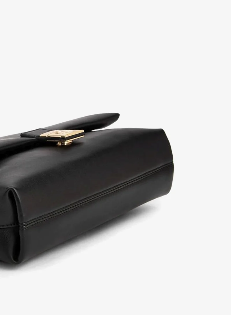 Celeste BLACK Solid Crossbody Bag with Detachable Strap for Women | Best Price UAE