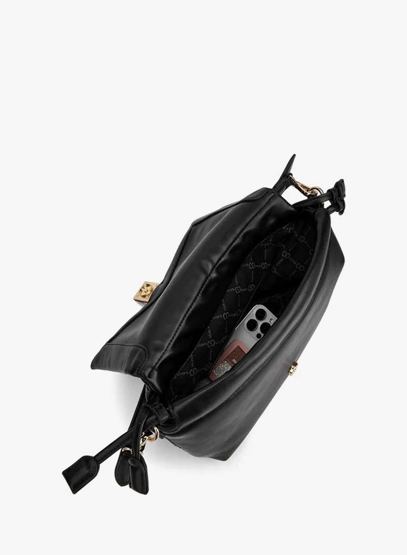 Celeste BLACK Solid Crossbody Bag with Detachable Strap for Women | Best Price UAE