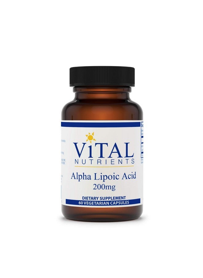 Vital Nutrients Alpha Lipoic Acid Multipurpose Nutrient With Powerful Antioxidant Properties 60 Vegetarian Capsules Per Bottle 200 Mg - Image 1