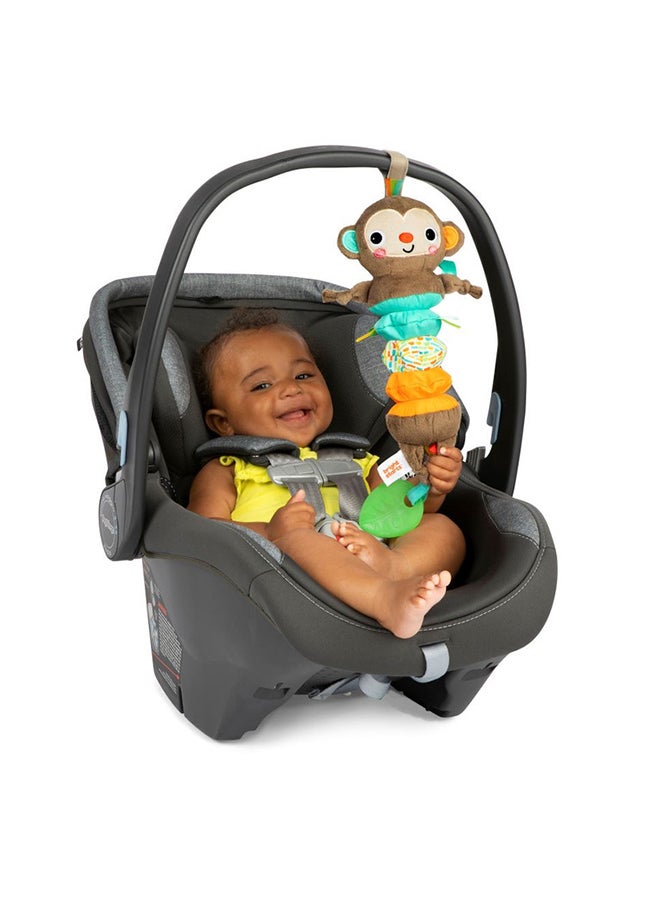 Bright Starts - Pull, Play & Boogie Musical Activity Toy for Stroller - Monkey - Unisex, Newborn + - Image 2