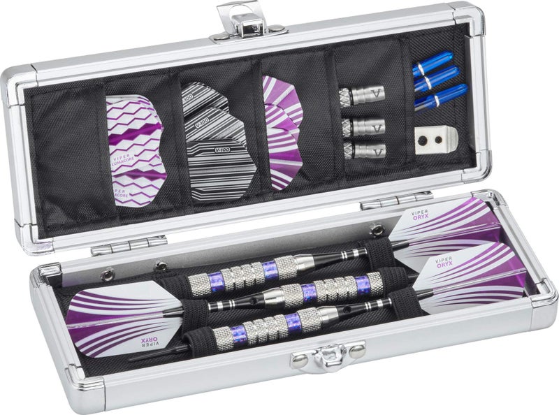 Casemaster Accolade Aluminum Dart Case Holds 3 Steel Tip and Soft Tip Darts, Slim Profile Fits into Your Pocket While Keeping Your Darts Pristine,Black - Image 1