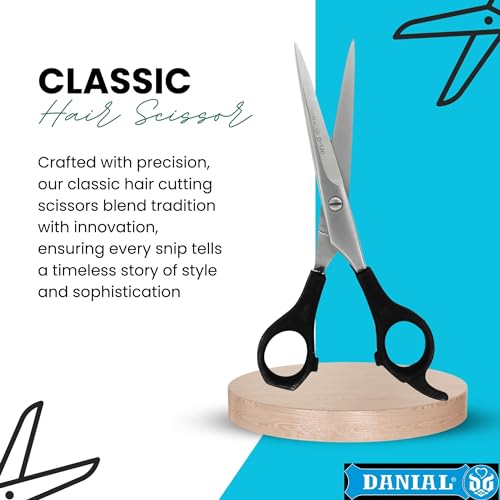 DANIAL 6-Inch Stainless Steel Barber Scissors for Professional Hair Cutting - Ideal for Men and Women's Grooming, Beard, and Mustache Trimming - Image 4