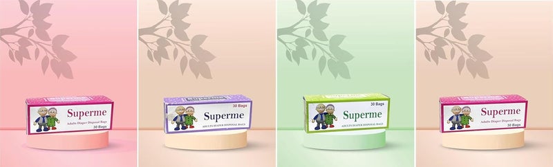 Superme Adults Diaper Disposable Bags (120 Bags) | Extra Large Size 17inch X 19inch. Specifically designed for Adult Diaper Disposal - Image 3