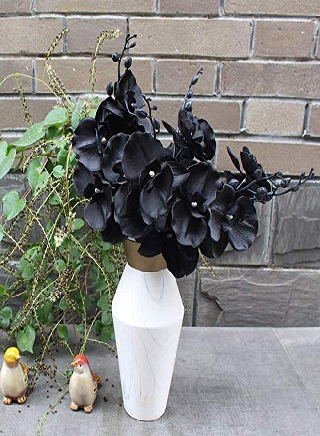 Dodxiaobeul Artificial Orchid Stems Set of 3,18” Black Dancing Orchid,UV Resistant No Fade Simulation Phalaenopsis,Silk Plants Real Touch Orchid for Christmas Flower Arrangements Wreaths,Wedding Photography - Image 4