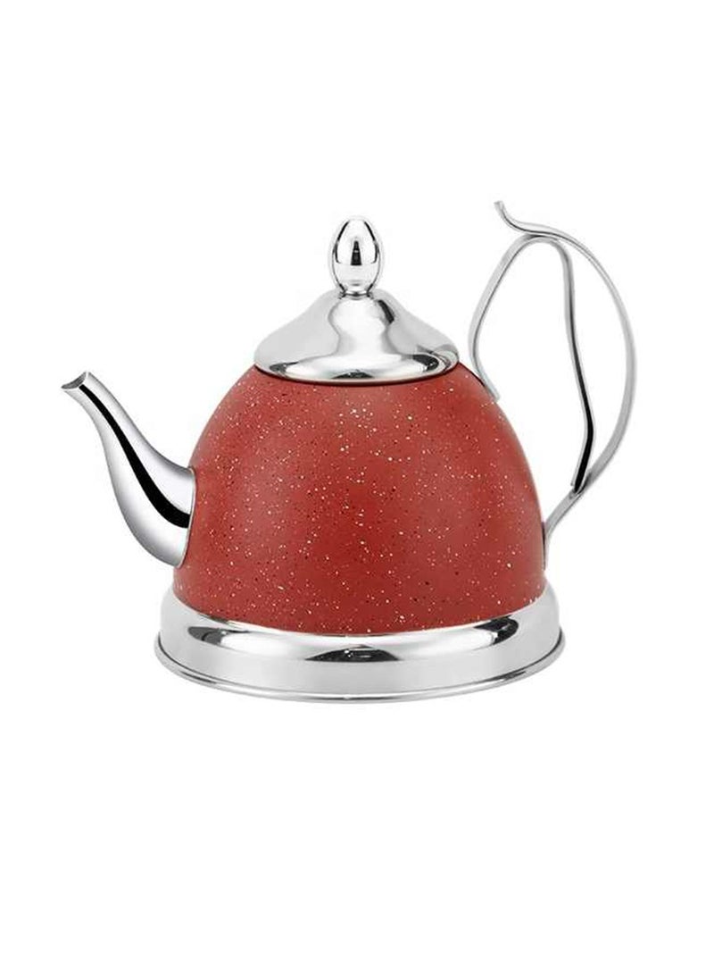 Multi-coloured jug for tea and milk, with an elegant touch.