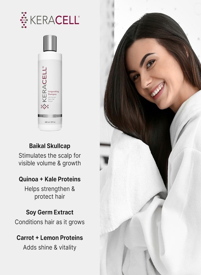 Keracell Invigorating Shampoo - Hair Growth Shampoo for Women & Men with Human Stem Cell Extract - Cleanses, Strengthens & Moisturizes to Support a Healthier Scalp & Fuller-Looking Hair - 8 oz - Image 4