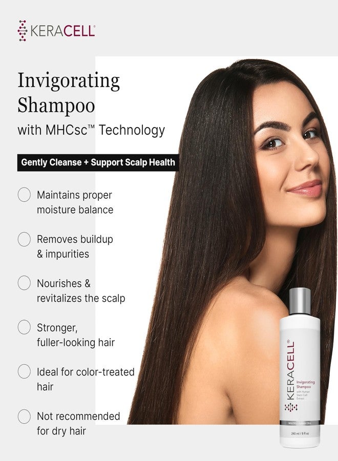 Keracell Invigorating Shampoo - Hair Growth Shampoo for Women & Men with Human Stem Cell Extract - Cleanses, Strengthens & Moisturizes to Support a Healthier Scalp & Fuller-Looking Hair - 8 oz - Image 2