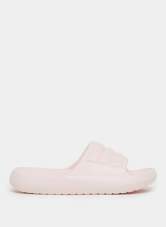 تايك تو Take Two Textured Checked Slip-On Slippers