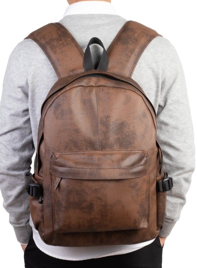 Ar supply Ar Leather Set by Arij Bags, 3-Piece Bag Set, Backpack + Crossbody + Mini Kit, Faux Leather, Daily Use & Travel (Brown) - Image 2