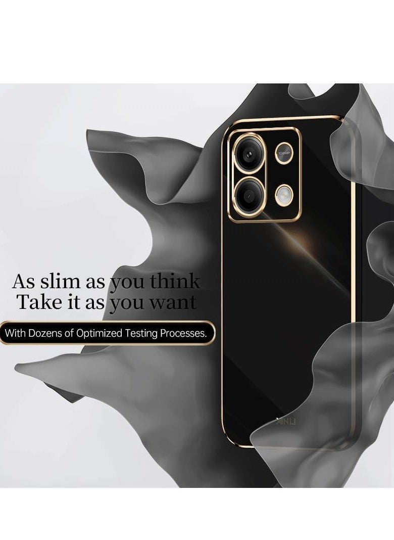 Aookay [1+2] Case for Xiaomi Redmi Note 13 Pro 5G Phone Case with Screen Protector, Electroplated Magnetic Protective Cover with Ring Stand, Stylish Slim Shockproof Case (Black, Note 13 Pro 5G)  - Image 3
