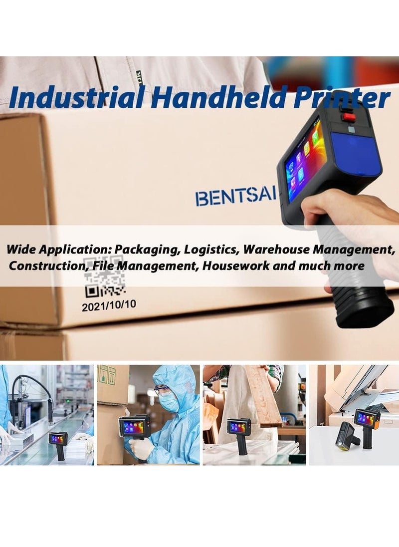 Bentsai - Handheld Inkjet Printer with 1/2 Inch Print Height Portable Handheld Printer for EXP Date, Batch Number, QR Code, Barcode, Logo on Carton Wood Fabric Plastic Metal - Image 1