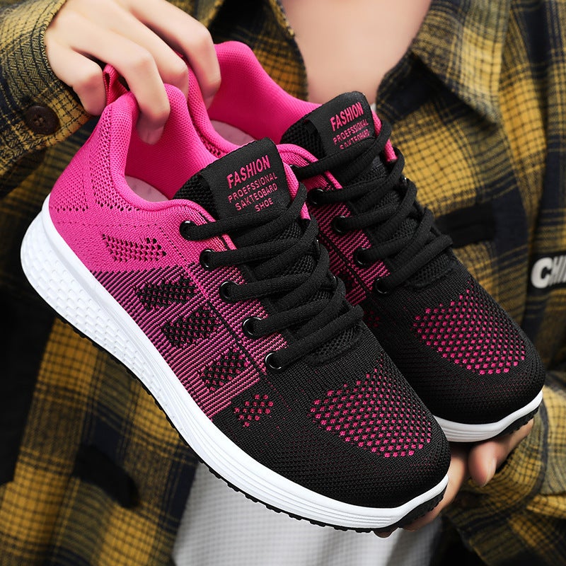 Women's Breathable Flyknit Low Top Sneakers - Image 2