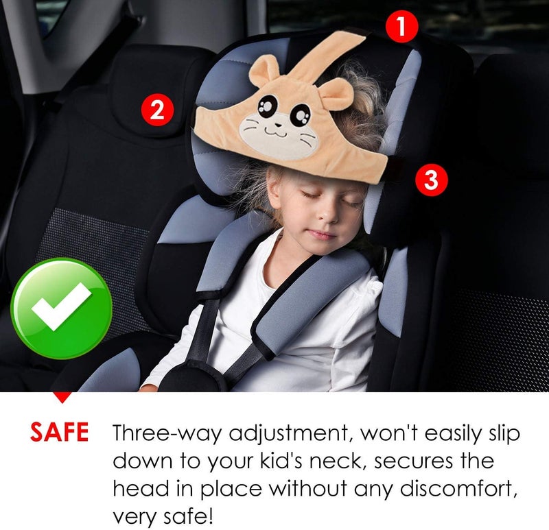 HJH Car Seat Head Support Toddler Head Strap for Car Seat Baby Head Protector Stroller Car Seat Sleeping Headrest for Toddler Child Children Kids Infant - Image 3