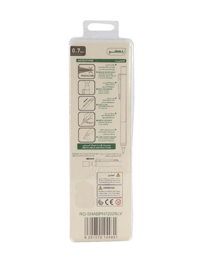 ROCO Mechanical Pencil 0.7mm Silver  - Image 2