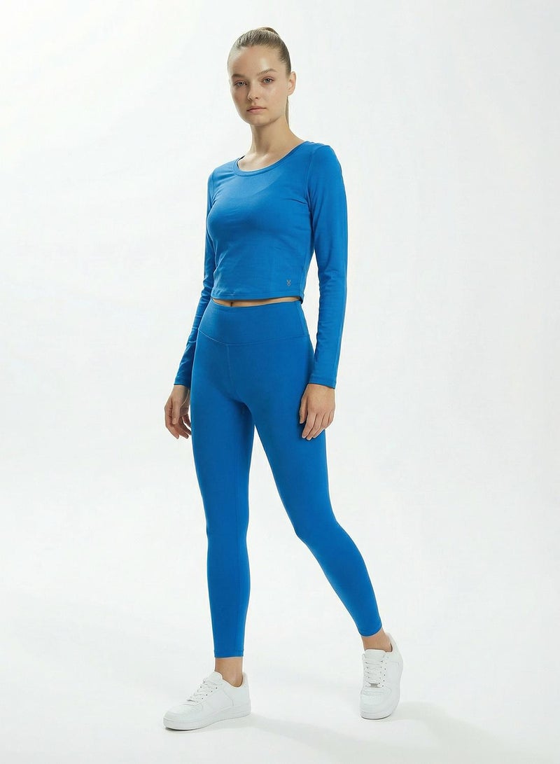 Cardio Bunny بلوزة نسائية بأكمام كاملة وياقة دائرية - Image 3