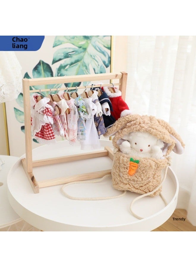 Cotton Doll Hanger Clothes Support Lamb Doll Hyaluronic Acid Duck Clothes Hanger 20cm Doll BJD Product-Color:☙See Details For Details-Specifications:☙ Large Clothes Hanger + 10 Clothes Stays - Image 2