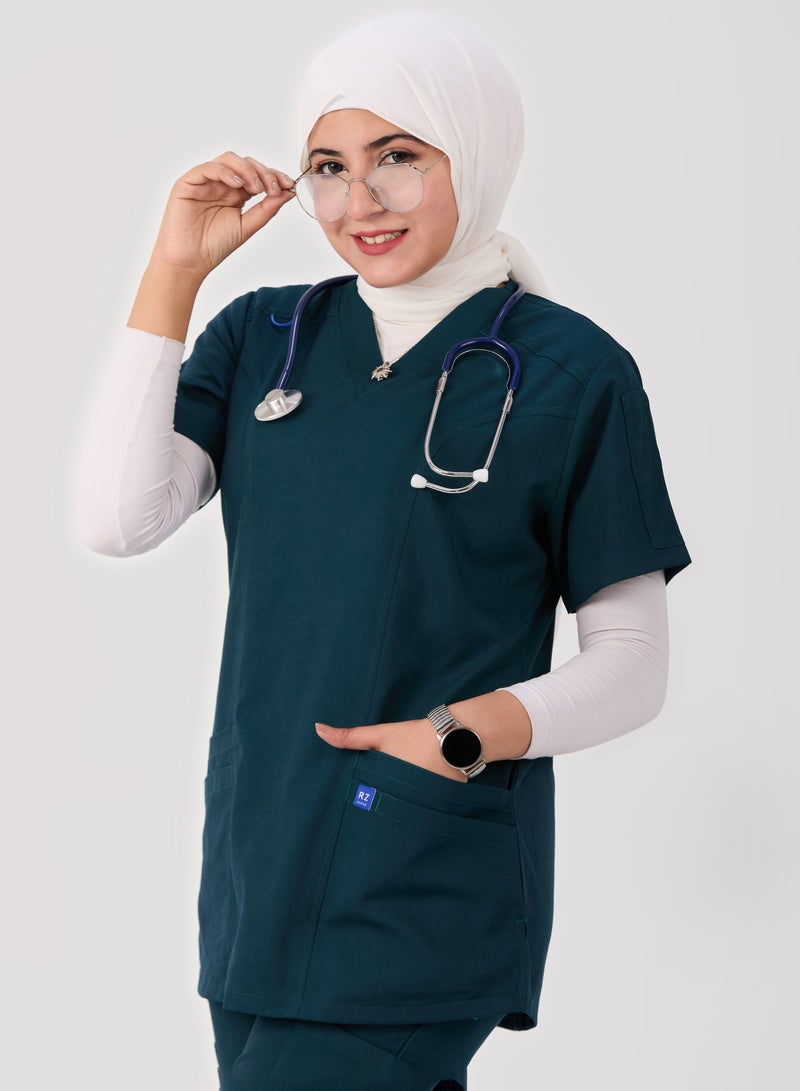 RZ Medical scrubs, comfortable lycra fabric, with many pockets, carefully crafted to maintain their color without fading with repeated washing. - Image 4