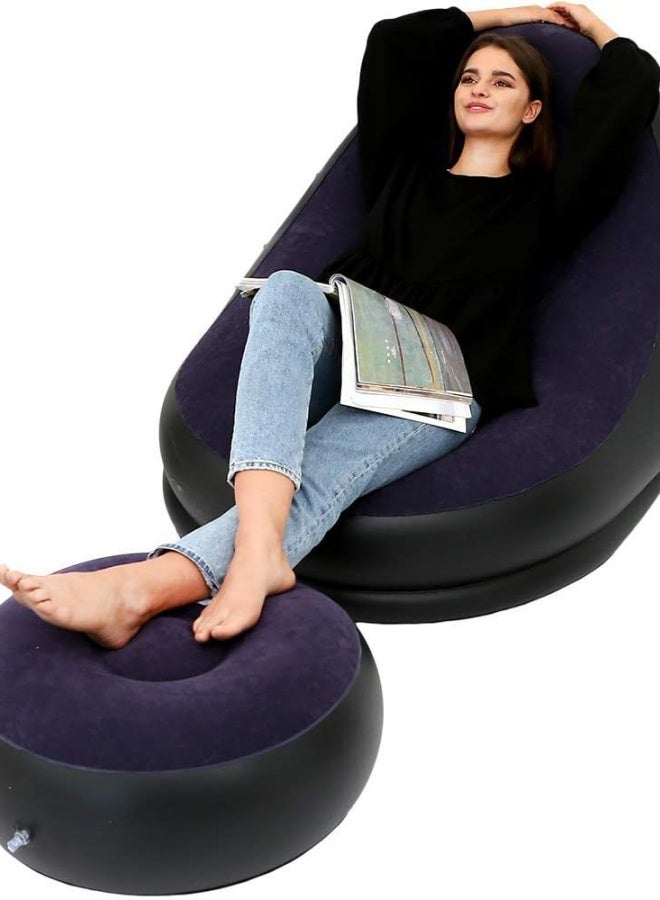 Lazyman inflatable sofa chair can be used for lying outdoors, for a single person in a bedroom, on a balcony, for leisure outdoors, for camping, in a dormitory. It is of multi-functional design and has a thickened structure. - Image 3