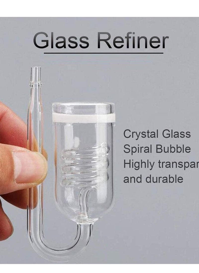 SYOSI - Aquarium Fish Tank Co2 Diffuser Carbon Dioxide Reactor With Check U-Shape Pipe Sucker Integrated Bubble Counter Acrylic Glass Extremely Fine Pearl - Image 1