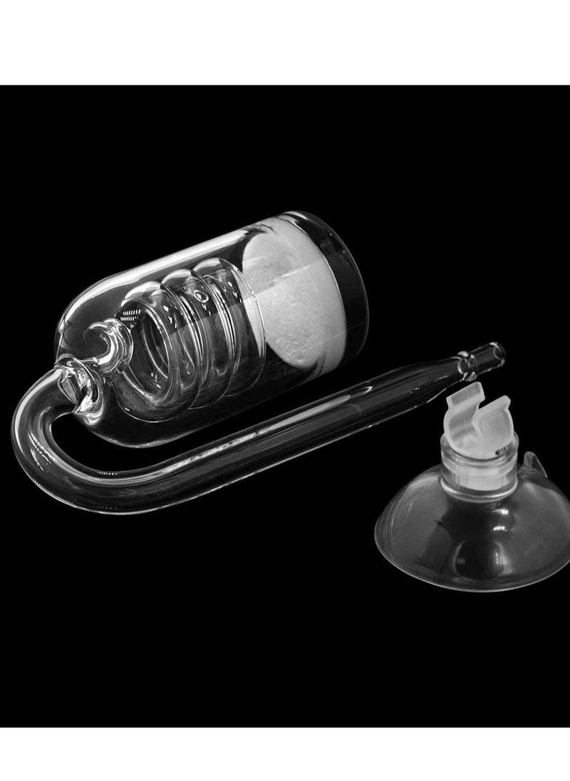 SYOSI - Aquarium Fish Tank Co2 Diffuser Carbon Dioxide Reactor With Check U-Shape Pipe Sucker Integrated Bubble Counter Acrylic Glass Extremely Fine Pearl - Image 1