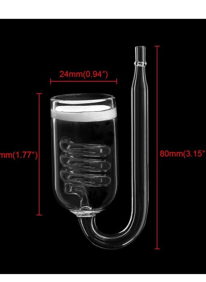 SYOSI - Aquarium Fish Tank Co2 Diffuser Carbon Dioxide Reactor With Check U-Shape Pipe Sucker Integrated Bubble Counter Acrylic Glass Extremely Fine Pearl - Image 1
