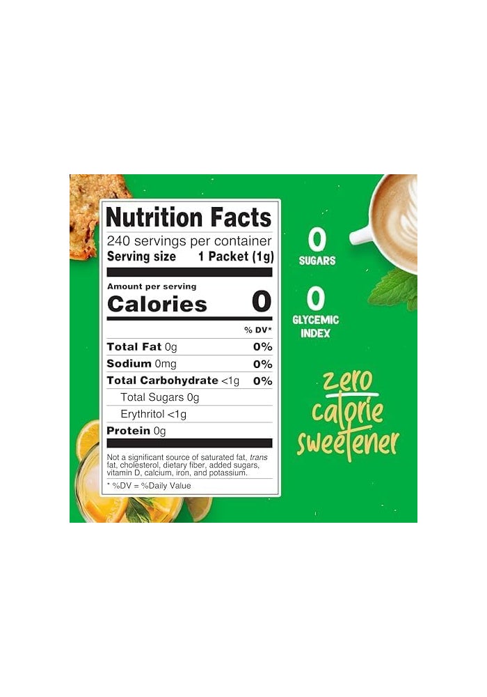 Pyure Organic Stevia Packets - Zero Calorie Granulated Sweetener for Coffee and Baking - Plant-Based, Keto, Diabetic & Paleo Friendly - 240 Packets - Image 2