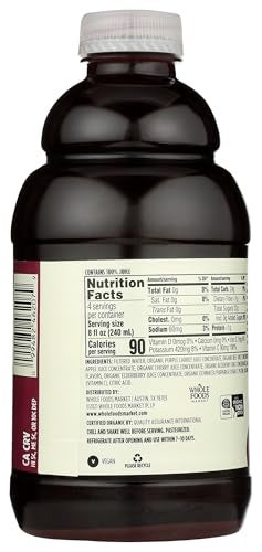 365 by Whole Foods Market Organic Immune Refresher Purple Carrot Beet  Cherry with Elderberry  Echinacea Juice Blend 32 fl oz - Image 5