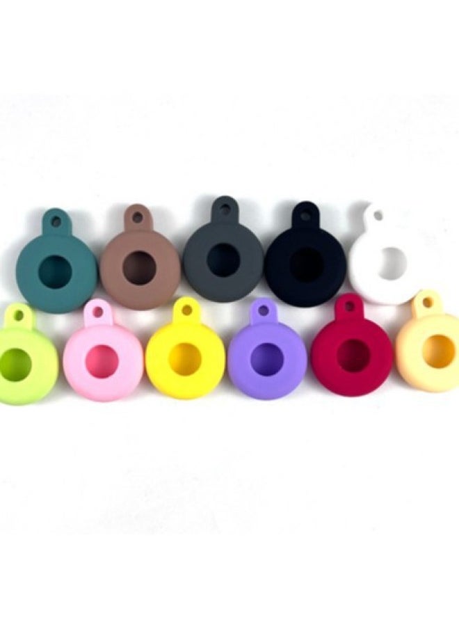 Generic - Suitable For Apple Airtag Tracker Silicone Protective Cover Anti-lost Device Macaron Color Protective Cover-Color:Apricot-Applicable Model:airtag - Image 1