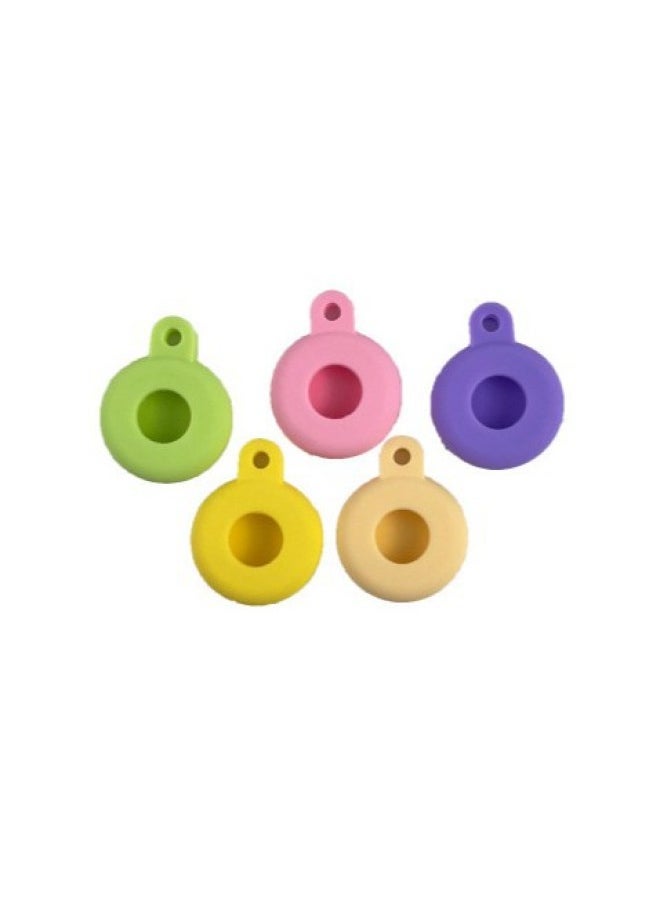Generic - Suitable For Apple Airtag Tracker Silicone Protective Cover Anti-lost Device Macaron Color Protective Cover-Color:Apricot-Applicable Model:airtag - Image 1