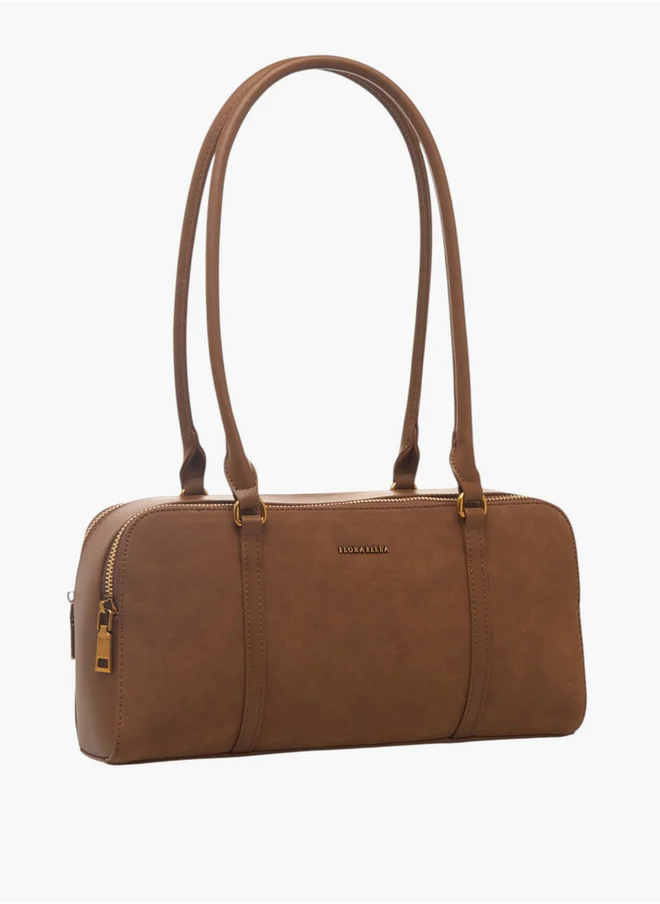 فلورا بيلا من شو إكسبرس Women's Textured Shoulder Bag with Zip Closure and Double Handle