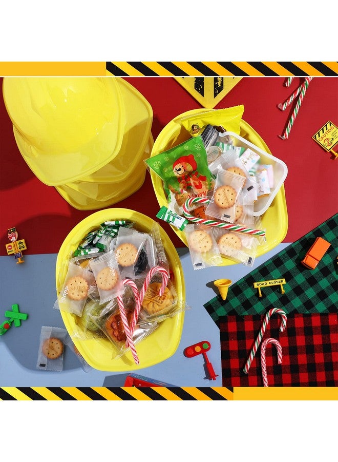 Haysandy 60 Pcs Yellow Construction Party Hats Plastic Kids Party Hat Construction Hat Bulk Toy Construction Party Hats Building Dress About 10 X 8 X 5 Inches - Image 5
