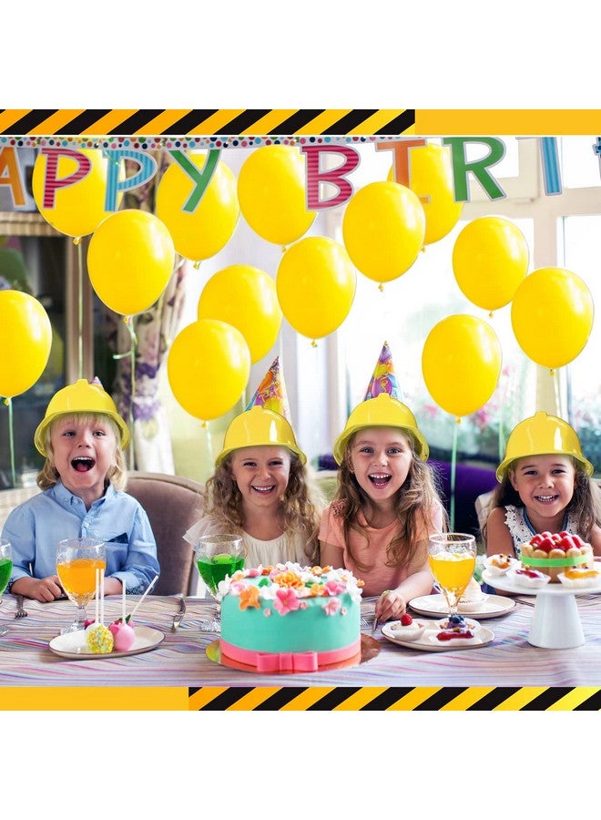Haysandy 60 Pcs Yellow Construction Party Hats Plastic Kids Party Hat Construction Hat Bulk Toy Construction Party Hats Building Dress About 10 X 8 X 5 Inches - Image 4