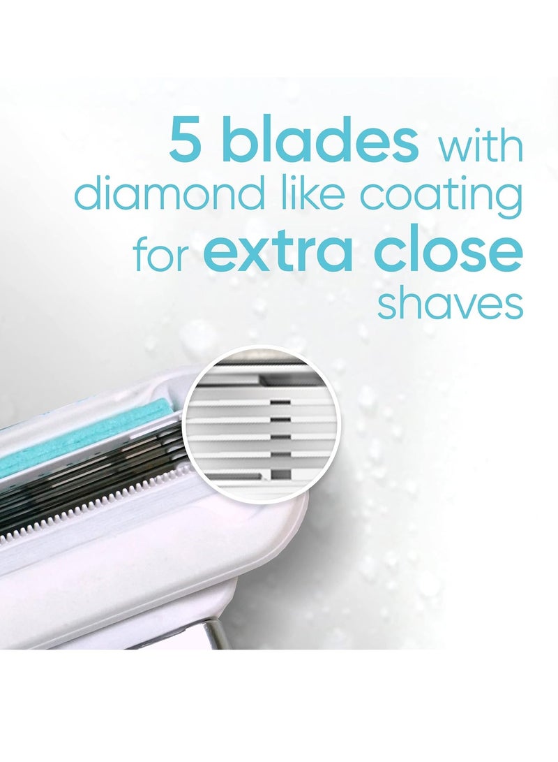 Gillette شفرات حلاقة جيلت فينوس ديلوكس سموذ سنسيتيف للنساء، 4 قطع - Image 4