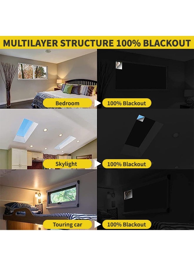 Generic - 1.45*1M Portable Blackout Curtains, 100% Blackout Material, Temporary Blackout Blinds/Curtains For Nurseries, Bedrooms, Windows, Dormitories, Offices  DIY Travel - Image 1
