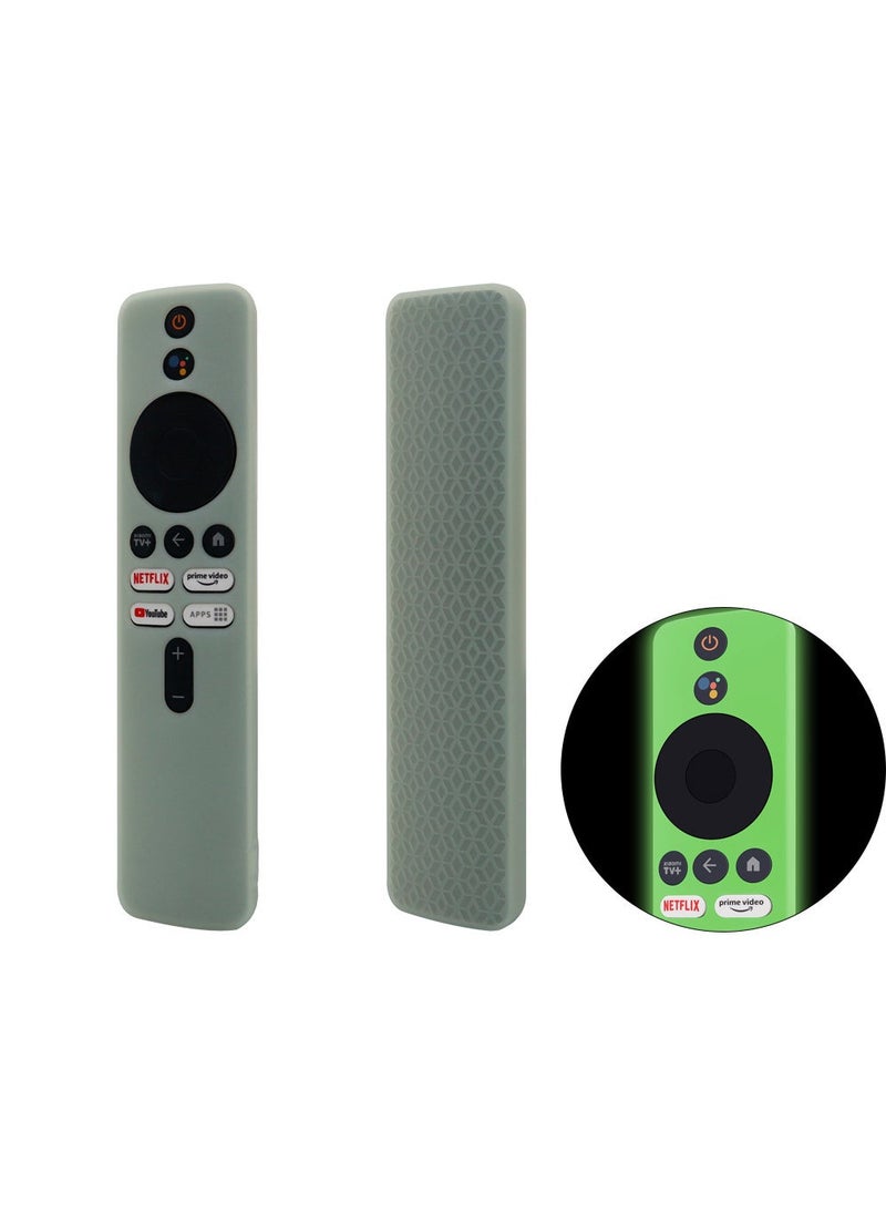 Silicone Cover for XiaoMi TV Box 4K 2nd Gen Remote fluorescent green 
