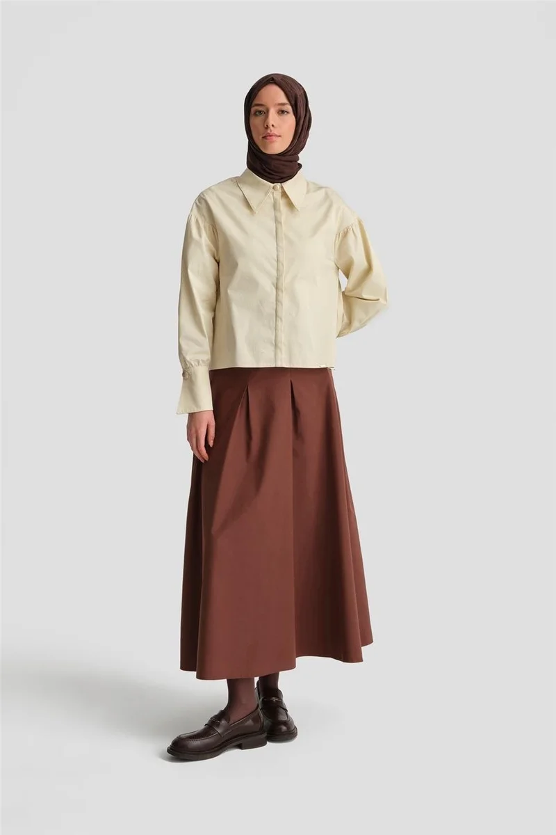 ARMINE Pointed Collar Floss Linen Shirt 24K3602 Moonstone