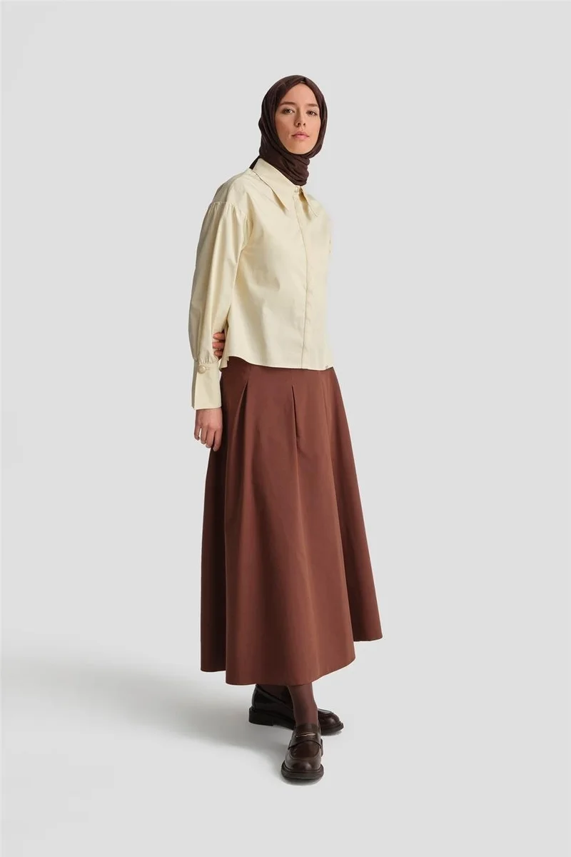 ARMINE Pointed Collar Floss Linen Shirt 24K3602 Moonstone