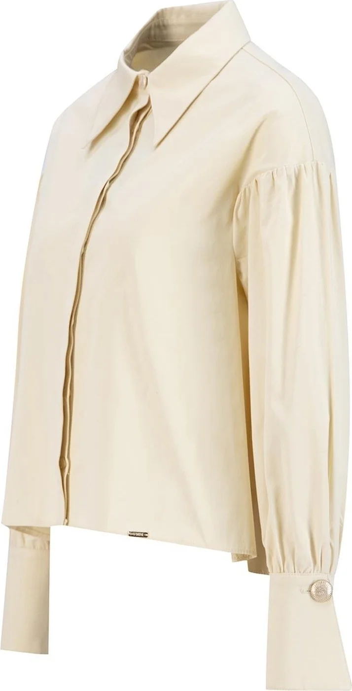 ARMINE Pointed Collar Floss Linen Shirt 24K3602 Moonstone