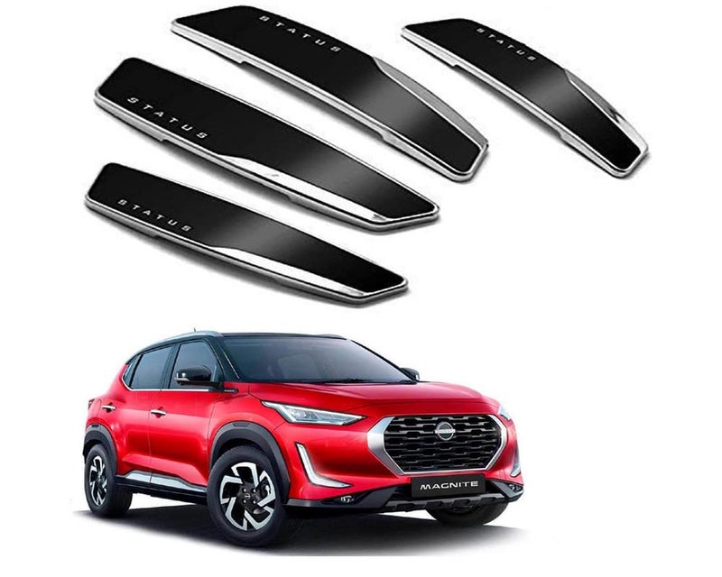 Auto E-Shopping Status Car Door Guard Edge Protector Black Color for Magnite Set of 4 Pieces - Image 1