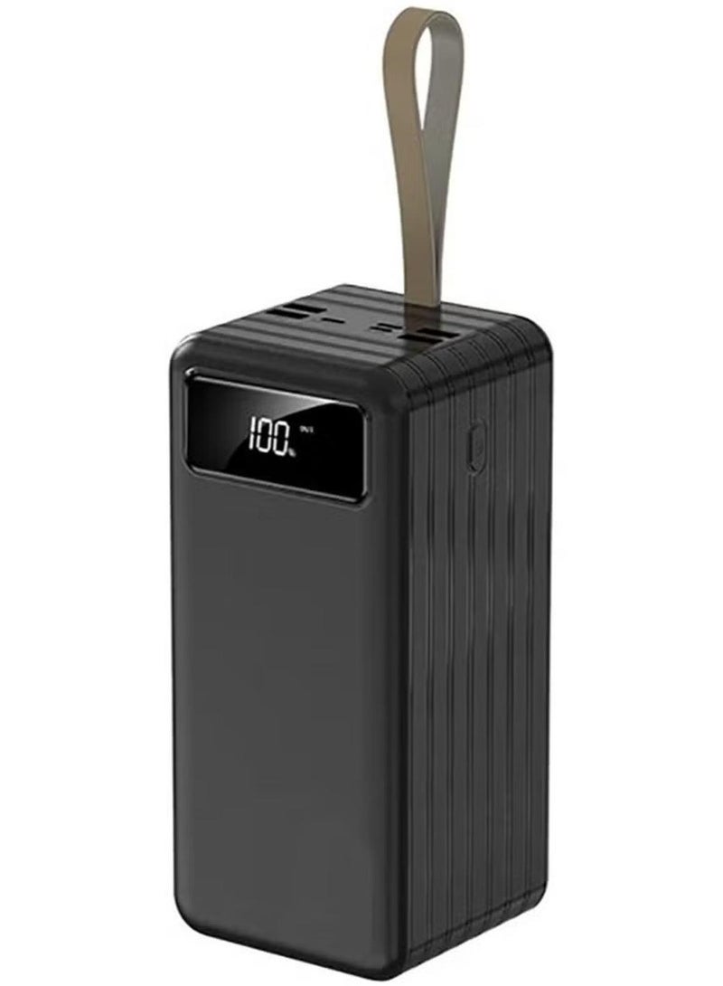 TIGER بنك طاقة محمول 70,000mAh شاحن بطارية خارجي مع كابل مدمج، شحن سريع مزدوج المخرج للهواتف الذكية، والأجهزة اللوحية، وأجهزة الكمبيوتر المحمولة وأجهزة USB، شاشة LED، تصميم مدمج للسفر والاستخدام الطارئ - Image 1