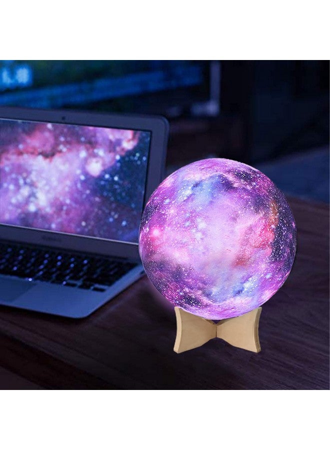 YouOKLight مصباح القمر YouOKLight، 16 لون LED ضوء النجوم مصباح ليلي للأطفال مصباح مجرة مع قاعدة، تحكم عن بعد، تحكم باللمس وقابل لإعادة الشحن عبر USB، مصباح ليلي ثلاثي الأبعاد لمحبي الأطفال هدايا حفلات عيد الميلاد (5.9 بوصة) - Image 4