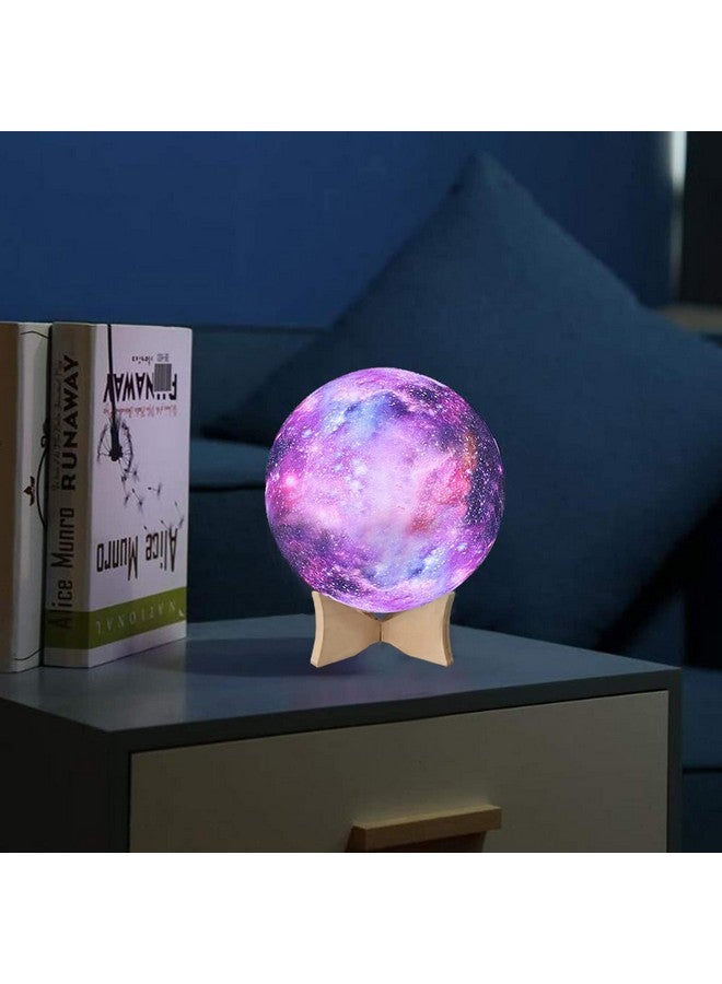 YouOKLight مصباح القمر YouOKLight، 16 لون LED ضوء النجوم مصباح ليلي للأطفال مصباح مجرة مع قاعدة، تحكم عن بعد، تحكم باللمس وقابل لإعادة الشحن عبر USB، مصباح ليلي ثلاثي الأبعاد لمحبي الأطفال هدايا حفلات عيد الميلاد (5.9 بوصة) - Image 5