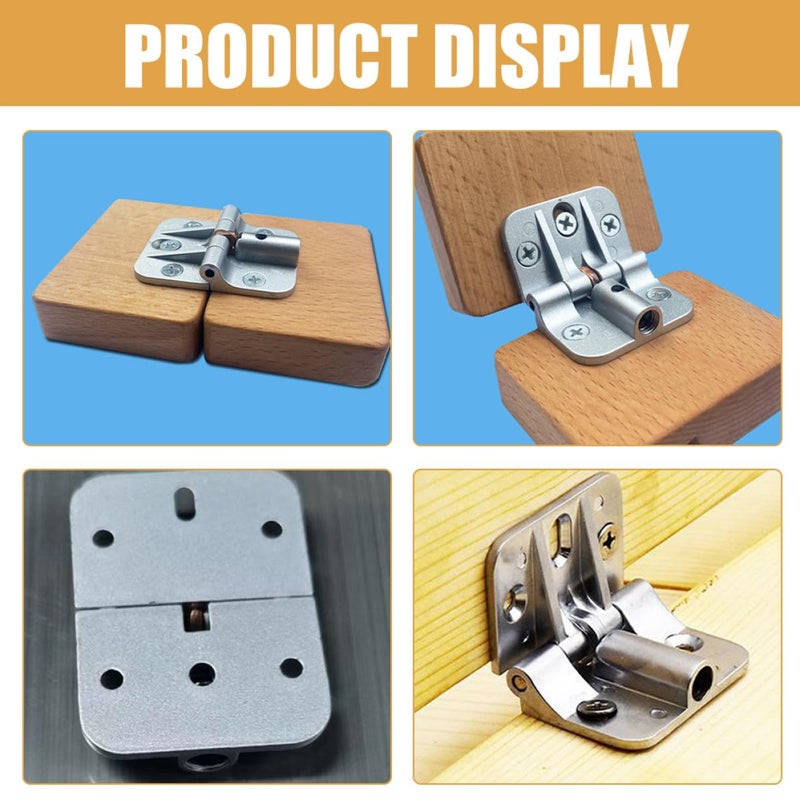 90 Degree Adjustable Zinc Alloy Cabinet Hinge with Limit Stop for Household Furniture Folding Table - Image 5