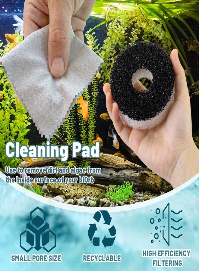 Novabright 32 Pack Filter Replacement Kit Compatible with BiOrb Aquariums Filter Cartridge Accessories10 Carbon Rings 10 Regular Foam 10 Air Stone 2 Cleaner Pad - Image 2