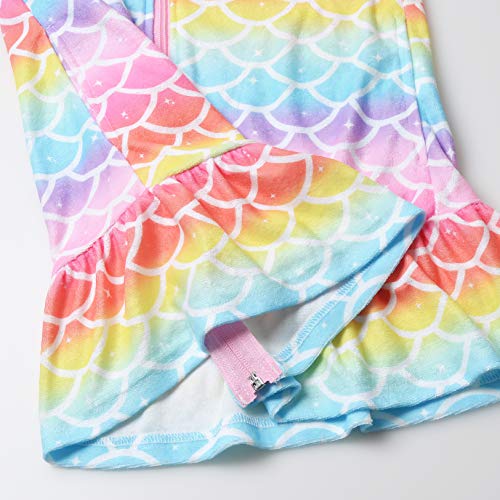 CHILDRENSTAR Cover Up for Girls Mermaid Swimsuit Coverups Terry Hooded Beach Clothes,4t 5t - Image 5