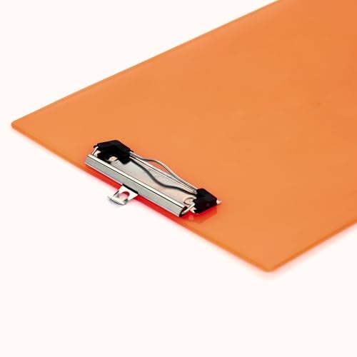 Bambalio Plastic 14 x 9.7 Clipboard Writing Pad Clipboards Drawing/Writing/Clipboard with Clip | Sturdy, Lightweight for Office, School, College (Orange) - Image 5