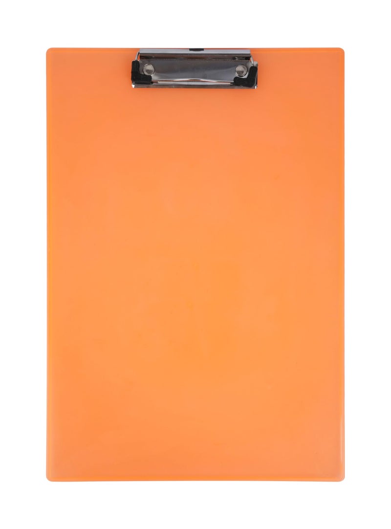 Bambalio Plastic 14 x 9.7 Clipboard Writing Pad Clipboards Drawing/Writing/Clipboard with Clip | Sturdy, Lightweight for Office, School, College (Orange) - Image 1