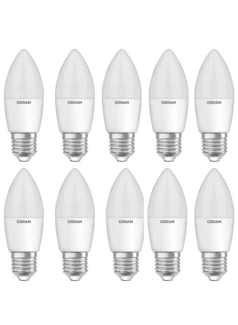 Osram LED Value E27 Classic B40 4.7W 2700K Warm White - Pack of 10 - Image 1