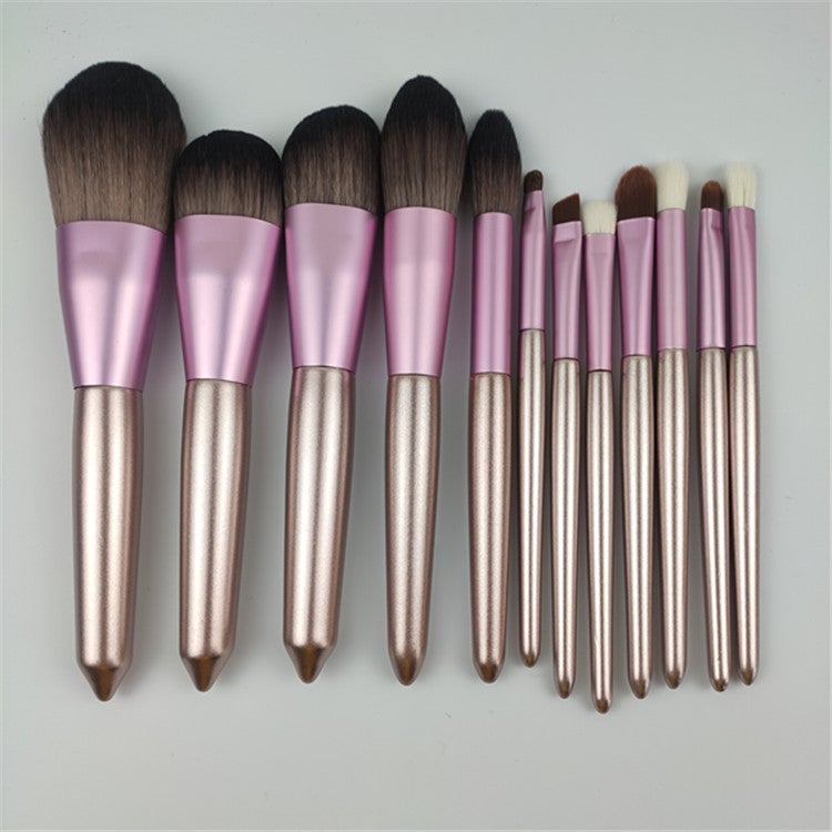 New 12 small grape makeup brush set brush beginners beauty tools factory small wholesale can be customized - Image 1